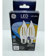 GE Dimmable Soft White 60W LED Clear Bent Tip Decorative CAM Bulbs COMBI... - €6,01 EUR