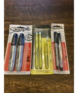NEW Sharpie 2 Black Chisel Tip 2 Ultra Fine Permanent Markers &amp; Highligh... - $365.87 MXN