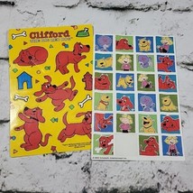 Vintage Clifford The Big Red Dog Scholastic Stickers 2 Sheets Missing one  - $9.89