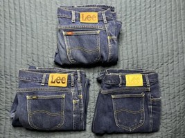 Lee Denim Jeans Lot Of 3 Men’s Size 42x32 Blue - £27.18 GBP