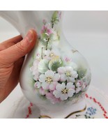 Limoges Porcelain Vase - Hand-Painted Floral Design, Gold Trim, Vtg Fren... - $965.90 MXN