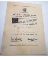 WW1 Home Front Victory Liberty Loan 1919 Antique Rare Ephemera Signed NY - $104.05 CAD