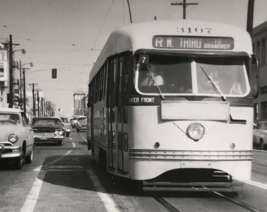 Los Angeles Railway LARy #3107 Route R West 3rd to Gramercy PCC Streetcar Photo - £7.41 GBP