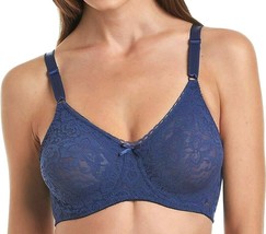 Bali Women&#39;s Lace &#39;N Smooth Stretch In The Navy Underwire Bra DF3432 NEW - £15.18 GBP