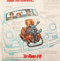 1951 Ford V-8 Classic Car Advertisement Automobilia Under The Hood DWXX7 - $24.99
