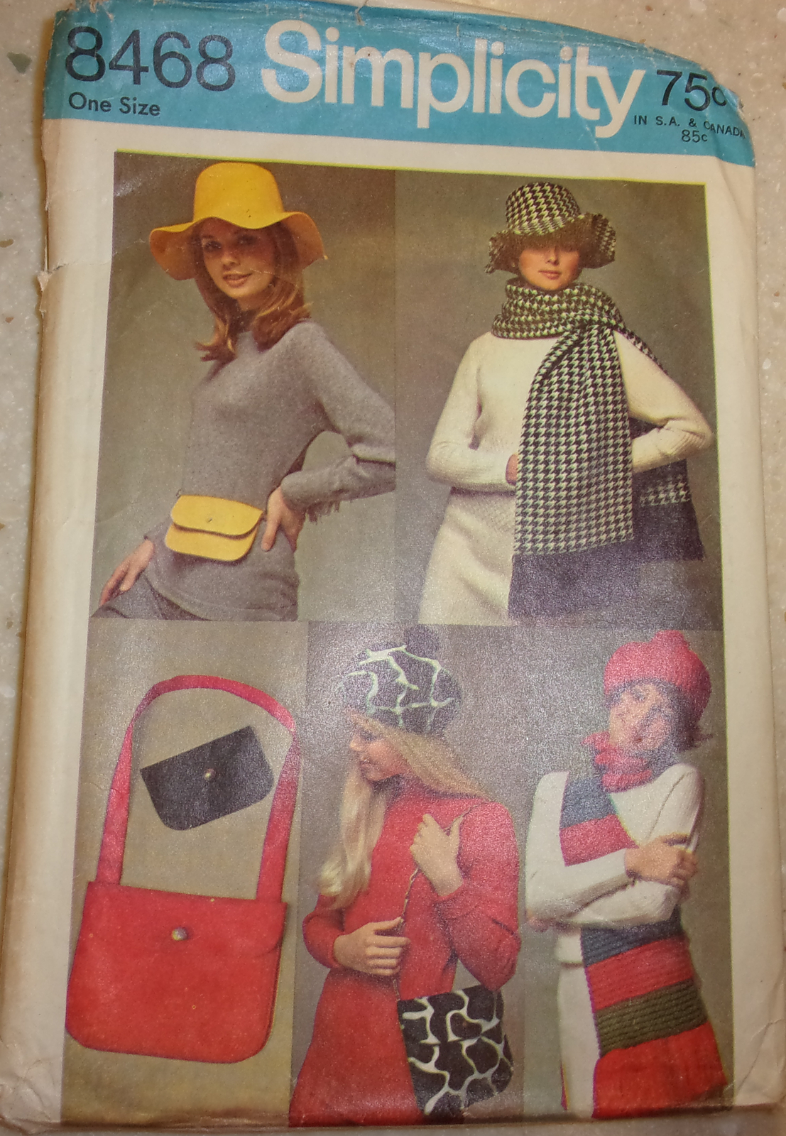 Simplicity Hat Mini Bag Shoulder Bag Beret Scarf Knitted Beret & Scarf #8468 - £4.71 GBP