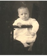 RPPC Adorable Infant Sitting on a Chair - Muller Studio Portrait - $8.00