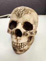Pacific Giftware Tattoo Skull Statue Skeleton Cranium Figurine - £14.23 GBP