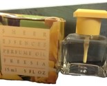 Avon SHEER ESSENCES FREESIA PERFUME OIL .5 oz. VINTAGE NEW IN BOX  - £20.38 GBP