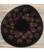 Home-Made ~ Unisex ~ Black/Brown Beret ~ Hat ~ 10" Diameter ~ 12" Opening - $35.00