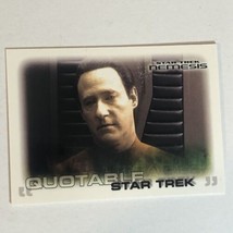 Star Trek Nemesis Trading Card #59 Brent Spinner - £1.55 GBP