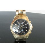 FOSSIL BLUE MEN&#39;S WRISTWATCH CH-2395 WATERPROOF GOLD LINK LotD - $86.09 CAD