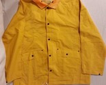 DARK YELLOW EXTRA LARGE 27&quot; X 31&quot; FELT COLLARED SEVEN BUTTON WET / RAIN ... - $19.43