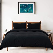 Brand New 3 pieces duvet cover set clearance sale - Black King Size (sku:s5) - £19.61 GBP
