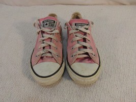 YOUTH PINK WHITE CONVERSE ALL STARS GIRLS sz1 LACE UP CLASSIC TENNIS SHO... - £8.80 GBP