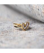 Heart Shape Irregular 925 Sterling Silver Ring - $64.00