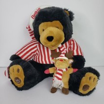 Belk Belkie Teddy Bear Plush Stuffed Brown Christmas Winter Red White St... - £14.55 GBP
