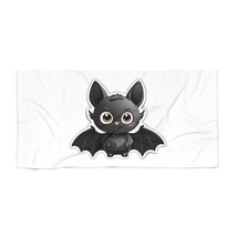 Children&#39;s Personalized Beach Towel Custom Bat Print Black Cartoon Animal - £29.54 GBP+