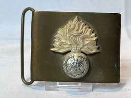 Vtg British Army Belt Buckle Royal Regiment Of Fusiliers Brigade Dress B... - $29.65