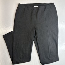J.Jill Ponte Knit Leggings Womens Sz Medium Dark Gray Pull On Stretch Pants - $19.99