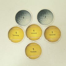 Vintage Golf Ball and Tennis Ball Magnets ( Lot of 6 ) - $7.71