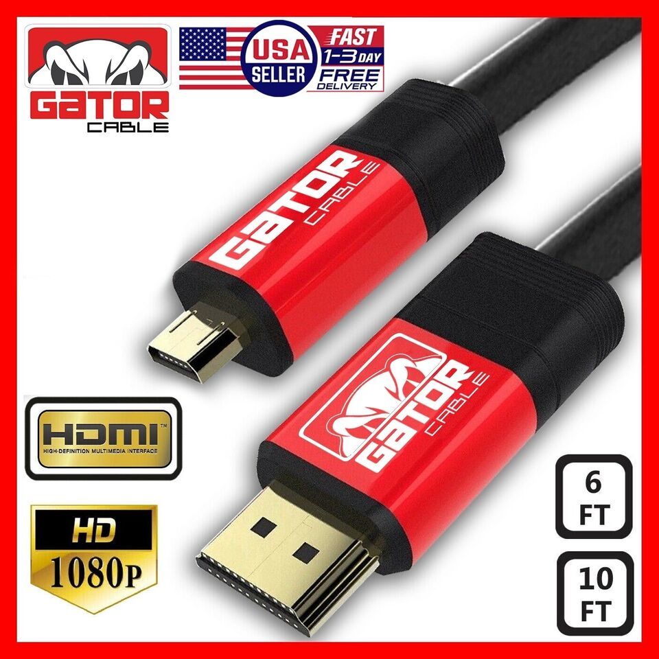 Micro HDMI to HDMI Cable Adapter Converter 4K GoPro HERO 7 6 5 4 3 Camer... - $8.99+