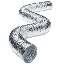 Deflecto Metallic Duct, Multi Layer, Super Flexible, 4&quot; x 25&#39;, Silver (F... - £30.74 GBP