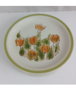 Set of 3 Meadowbrook Stoneware Orange Tulips Poppies Plate Japan 6.38&quot; - $274.94 MXN