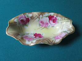 Nippon relish dish, beautiful decorations in gold and roses ORIG [82] - £43.02 GBP