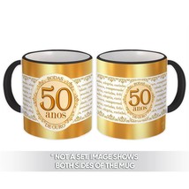Bodas de Ouro 50 Anos : Gift Mug 50th Anniversary Golden Wedding Portuguese - £12.68 GBP
