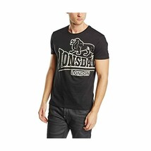 Lonsdale Men&#39;s Langsett - Short Sleeve T-Shirt- Black (schwarz), Large (... - $31.00