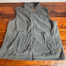 L.L.Bean Mountain Classic Fleece Vest Men's Size L Gray Heather Full Zip - $15.44