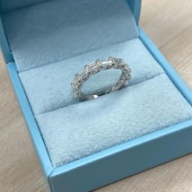 9 Piedra 2.50CT Este West Esmeralda Laboratorio Crecido Diamante Boda Ba... - $28,239.86 MXN