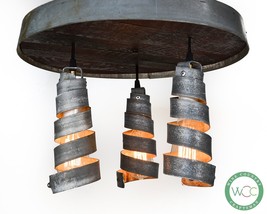 Wine Barrel Head Ceiling Light - Tripoli - Made from retired CA wine barrels - £358.84 GBP