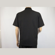 Men Silversilk 2pc walking leisure Matching Suit Italian woven knits 51011 Black image 5