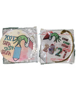 2PC. Dr Seuss Grinch Christmas Ornament 2021 Stink Stank Stunk Pandemic ... - $279.97 MXN