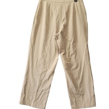 Briggs Women Pants Size 12 Tan Stretch Preppy Khaki Petite Straight Flat... - £11.37 GBP