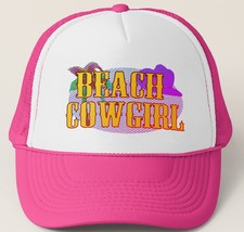 Beach Cowgirl Trucker Hat - Hot Pink - £14.80 GBP