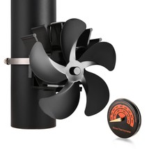 Heat Powered Stove Fan Hanging on Chimney Fireplace Fan 5 Blades Silent ... - $62.99