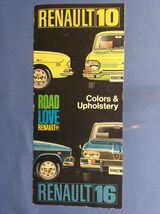 1970s Renault 10 and 16 Colors &amp; Upholstery Sales Folder - $19.78