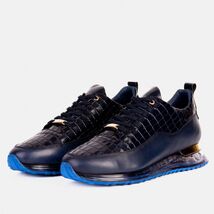 The Marseille Navy Blue Leather Men Sneaker image 1