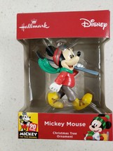 HALLMARK Mickey Mouse 90 Years Skiing Christmas Tree Disney Ornament NEW Sealed - £9.95 GBP