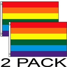 Moon Knives (2 pack) 3x5 Gay Lesbian Rainbow Human Rights 3x5 foot Flag House Ba - £7.94 GBP
