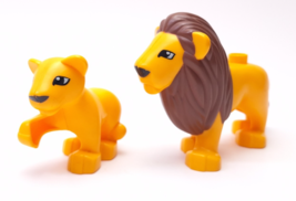 Lego Duplo Adult Male Lion And Cub Figures Lot 2 - $244.63 MXN