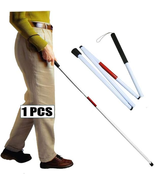 Folding Cane Blind Stick Walking Cane White for the Blind Person Visuall... - $15.13