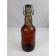 Vintage Grolsch Amber Brown Beer Bottle w/ Porcelain Swing Top Lid - $3.87