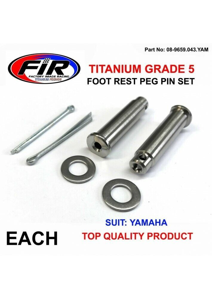 Primary image for Titanium Footpeg Foot Rest Mounting pin clip Kit YAMAHA WRF450  2006-2009