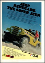 1972 Jeep CJ-5 Renegade Vintage Print Ad Offroad Sand Dunes Man Cave Wal... - $10.97