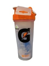 Genuine Sealed Orange Blender Bottle Gatorade 28 Ounce with Ball Whisk - $9.49
