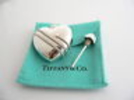 Tiffany &amp; Co Silver Heart Arrow Perfume Bottle Container Case Rare Gift Pouch - £262.13 GBP